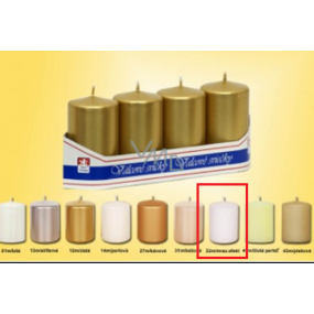 Lima Candle smooth metal frost effect cylinder 40 x 70 mm 4 pieces