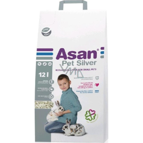 Asan Pet Silver litter for dwarf rabbits and rodents 12 l