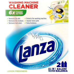 Lanza Lemon Freshness liquid washing machine cleaner 2 x 250 ml