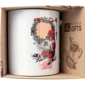 Bohemia Gifts Ceramic mug with a picture of a little girl and Christmas 350 ml