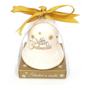 Nekupto Christmas ceramic bell with the inscription You are unique 6.5 x 5.5 cm