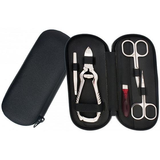 Dup Manicure Black leatherette 5 piece pattern 230402-104