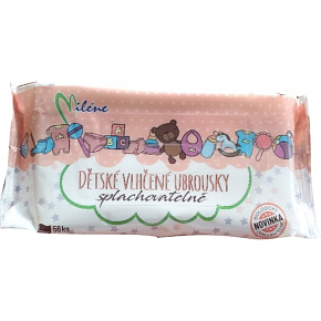 Miléne Flushable Baby Wipes, 56 pcs Miléne Flushable Baby Wipes, 56 pcs