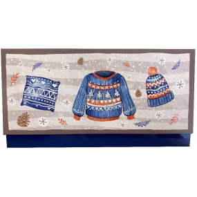 Nekupto Christmas money envelope with sweater and hat 116 x 220 mm