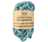 Albi Jute ribbon two-colour Blue with natural 3 m