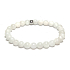 Moonstone white bracelet elastic natural stone, ball 6 mm / 16-17 cm, stone of destiny
