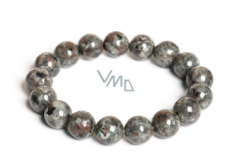 Yooperlite bracelet elastic natural stone, ball 6 mm / 16 - 17 cm