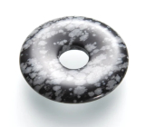 Obsidian flake Donut natural stone 30 mm, rescue stone