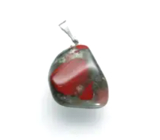 Heliotrope / Bloodstone JAR Tumbler pendant natural stone S, approx. 2 cm, stone of courage