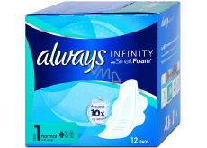 Always Infinity Normal Sanitary Pads with Wings 12 pieces