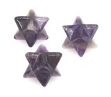 Amethyst merkaba hmatka natural stone 13 mm, stone of kings and bishops