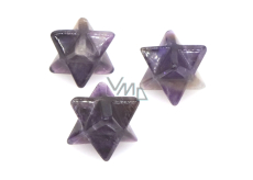 Amethyst merkaba hmatka natural stone 13 mm, stone of kings and bishops