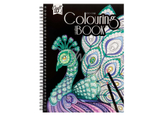 Ditipo Colouring book Peacock creative ring binder 50 pages A4 280 x 210 mm