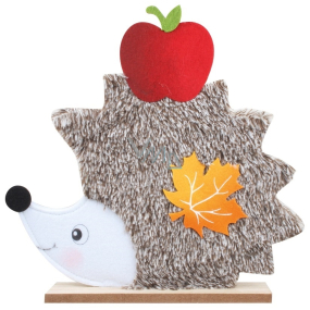 Felt hedgehog lying on the stand brown 30 cm