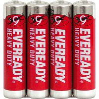 Eveready AAA Zinc Chloride Batteries, 4 pcs