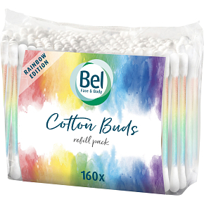 Bel Rainbow Cotton Swabs 160 pcs