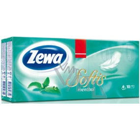 Zewa Softis Menthol paper perfumed handkerchiefs 4 ply 10 x 10 pieces