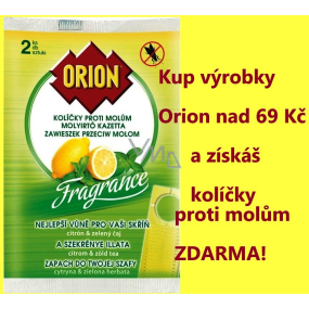 DÁREK Orion Fragrance Citrón & Zelený čaj závěsné kolíčky proti molům 2 kusy