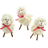 Sheep made of wool with a red bow 10 cm 1 piece