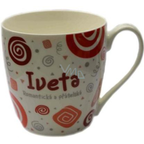 Nekupto Twister mug named Iveta red 0.4 liter