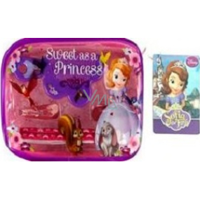 Disney Princess - Sofia hairpins 2 pieces + hair bands 2 pieces + mini comb 1 piece + etue, gift set