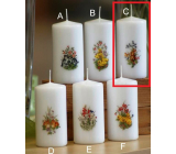 Lima Spring motif Bunny candle white cylinder 50 x 100 mm 1 piece
