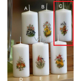 Lima Spring Theme Bunny Candle White Cylinder 50 x 100 mm 1 piece