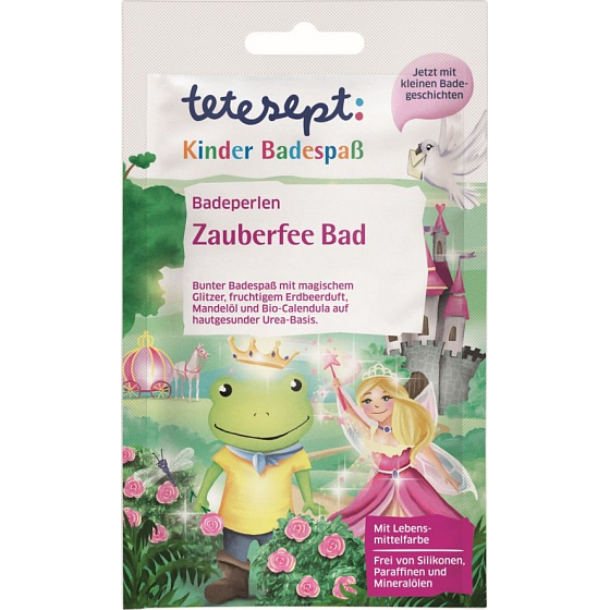 Tetesept Magical Fairies Bath Pearls amazing water color, glitter and crackling effect for girls 60 g