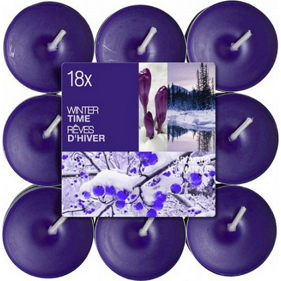 Bolsius Aromatic Winter Time - Winter Time Scented Tealight Candles 18 pieces, burn time 4 hours