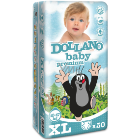 Dollano Baby Mole Diapers Premium XL 10-17 kg diaper panties 50 pieces