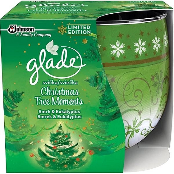 Glade Christmas Tree Moments scented candle in glass burning time up to 30 hours 120 g