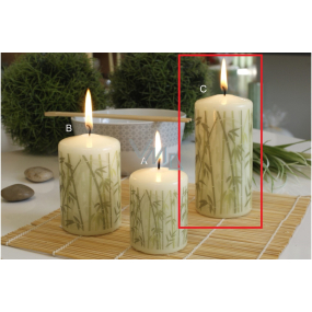 Lima Bamboo ivory candle cylinder 60 x 120 mm 1 piece