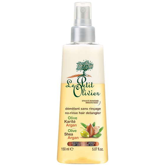 Le Petit Olivier Olive, shea butter and argan oil without rinse conditioner spray for dry and brittle hair 150 ml