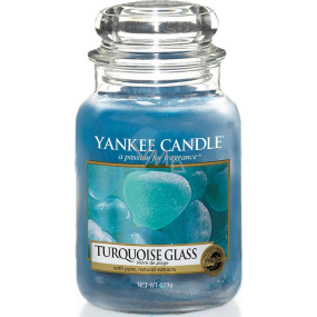 Yankee Candle Luscious Turquoise Glass - Turquoise glass scented candle Classic large glass 623 g