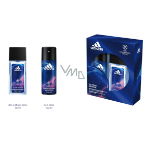 Adidas UEFA Champions League Victory Edition perfumed deodorant glass for men 75 ml + deodorant spray 150, cosmetic set