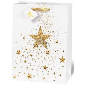 BSB Luxury gift paper bag 36 x 26 x 14 cm Christmas white with 3D star VDT 426-A4