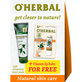 About Herbal Neroli Light Moisturizing Hand Cream 30 ml + Orange SPF 15 Lip Balm 4.8g Cosmetic Set