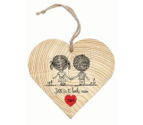 Bohemia Gifts Wooden decorative heart with print I still love you 12 cm