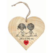 Bohemia Gifts Wooden decorative heart with print I still love you 12 cm
