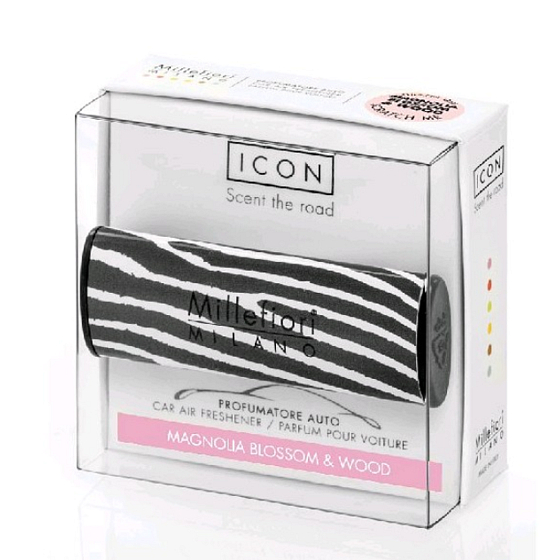 Millefiori Milano Icon Magnolia Blossom & Wood - Magnolia flowers and wood scent for car Animalier smells up to 2 months 47 g