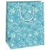 Ditipo Gift paper bag 18 x 10 x 22.7 cm light blue snowflakes C