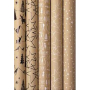 Zöwie Gift wrapping paper 70 x 150 cm Christmas Scandi Style natural white inscription Merry Christmas, trees