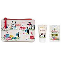 Heathcote & Ivory Festive Party Animals hand cream 30 ml + hand disinfection 15 ml + cosmetic bag, cosmetic set