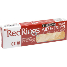 Red Rings Standard First Aid Strips patch 19 x 72 mm 10 pieces