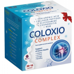 Tozax Coloxio complex contributes to normal collagen production, protection of cells from oxidative stress and normal cartilage function 30 + 15 sachets, Christmas pack