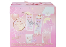 Sunkissed Bubble Boutique body lotion 150 ml + bath foam 150 ml + body butter 100 ml + bath ball 2 x 50 g + candle 65 g + eye mask + door tag, cosmetic set for women