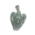 Agate Moss Angel guardian pendant natural stone hand cut 2 - 2,2 cm, adds recoil and strength