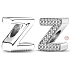 Sterling silver 925 Alphabet letter Z, bead for bracelet