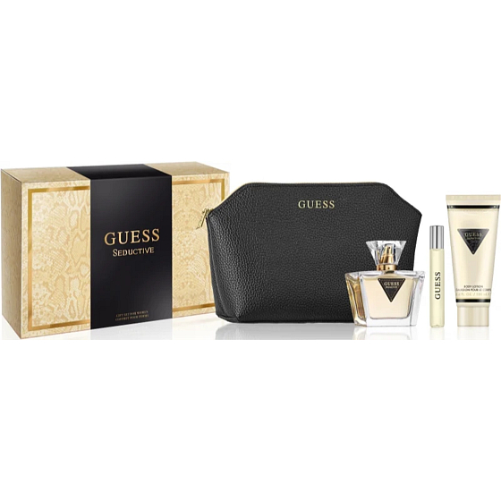 Guess Seductive eau de toilette 75 ml + body lotion 100 ml + eau de toilette 15 ml + cosmetic bag, gift set for women