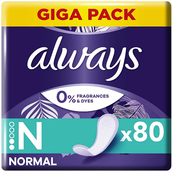 Always Normal Fresh Protection slipper intimate pads without perfume 80 pcs